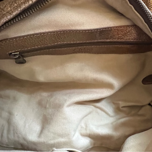 ✨✨CHLOE Metallic Gold Leather Silverado Bag Pewter Shade - Picture 10 of 14